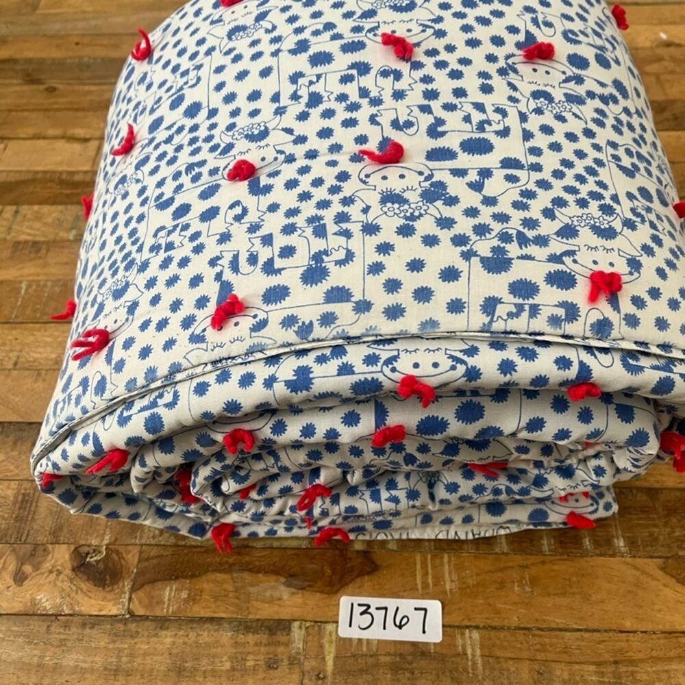 Handmade Reversible Bedspread 86 x 96 Colorful Animal Print - Picture 7 of 7